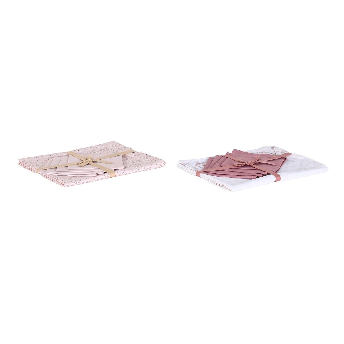 DKD Home Decor Tablecloth & napkins Rosa Weiß – Produktansicht 3