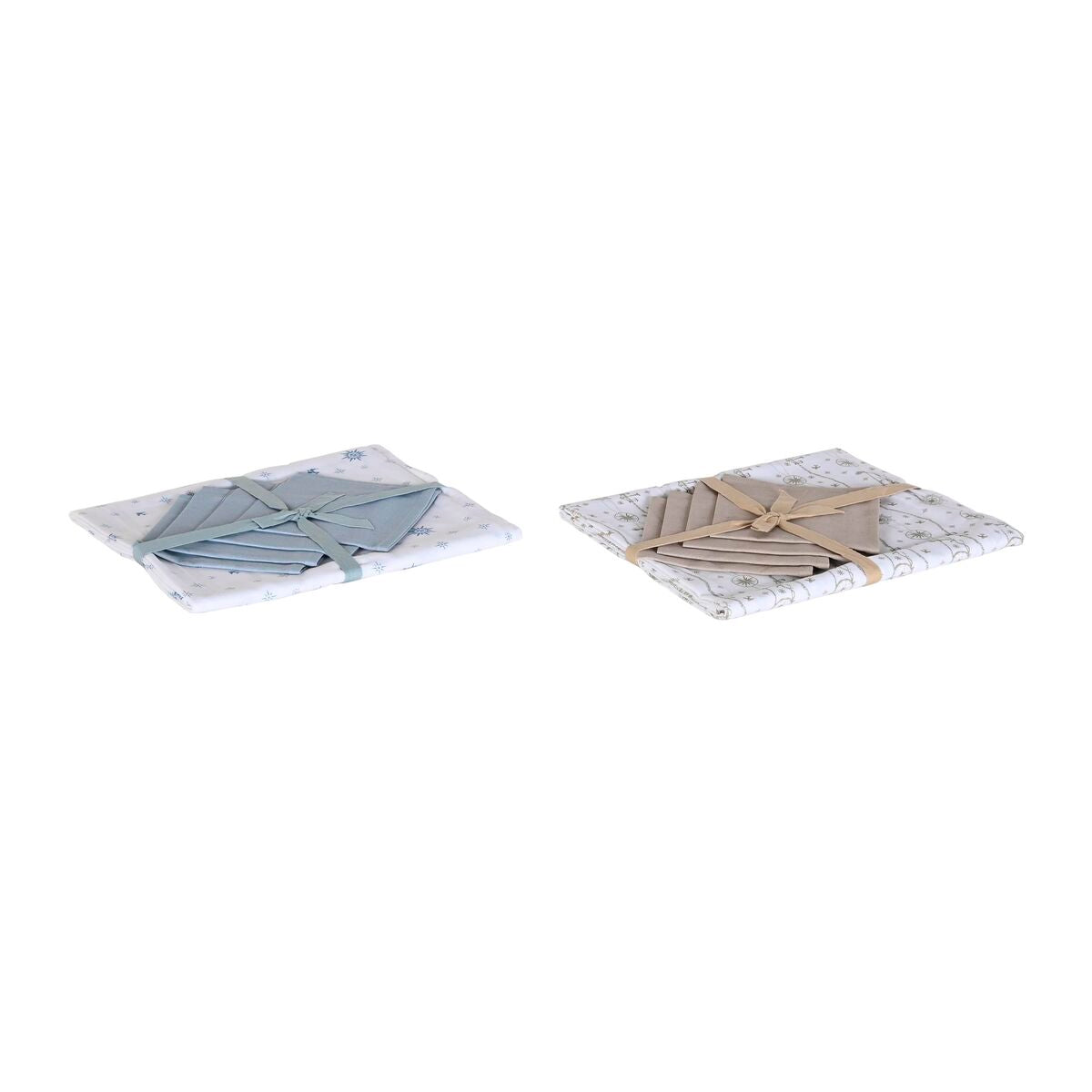 DKD Home Decor Tablecloth & napkins Blau Braun Weiß – Produktansicht 3