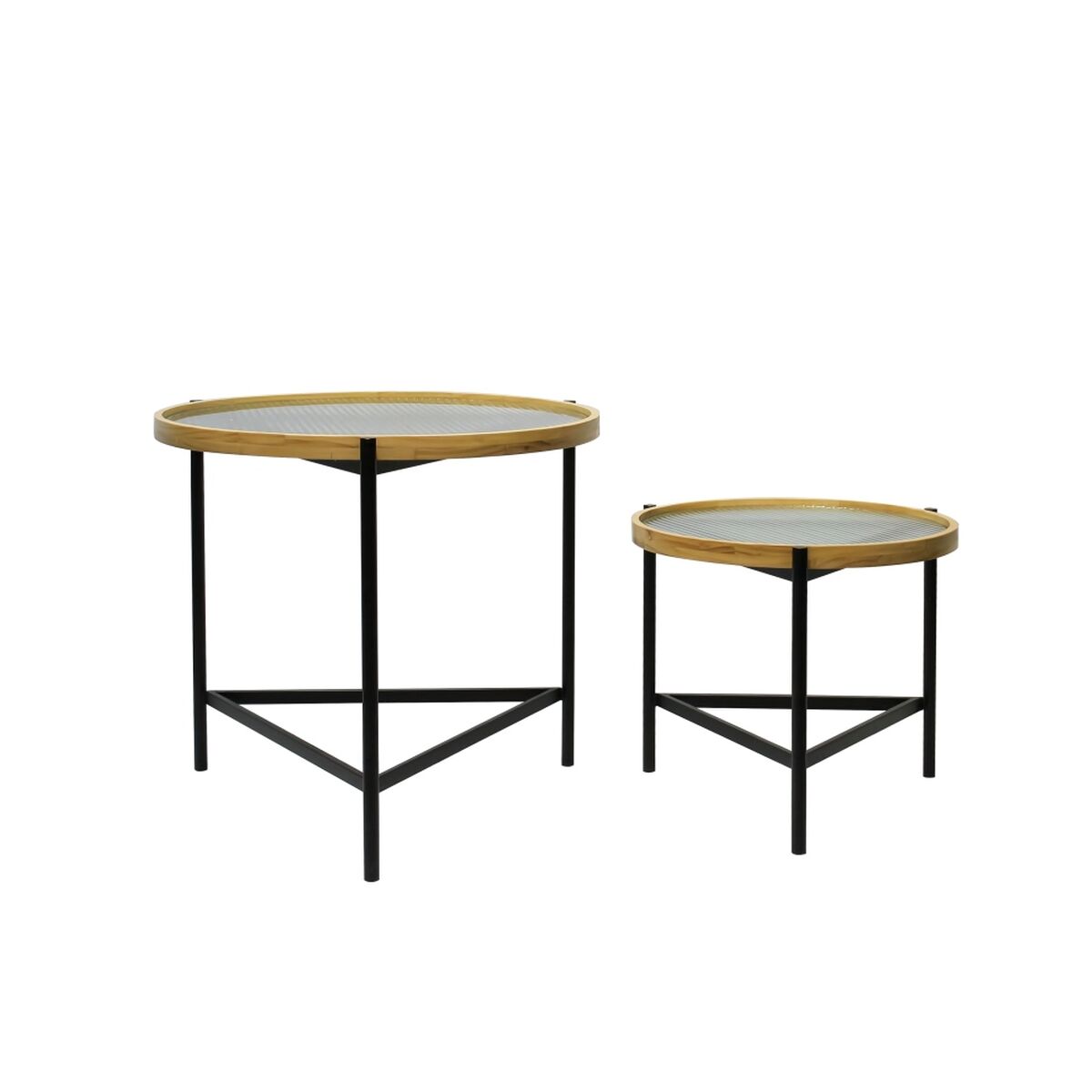 DKD Home Decor 2er-Tischset Schwarz – Produktansicht 1