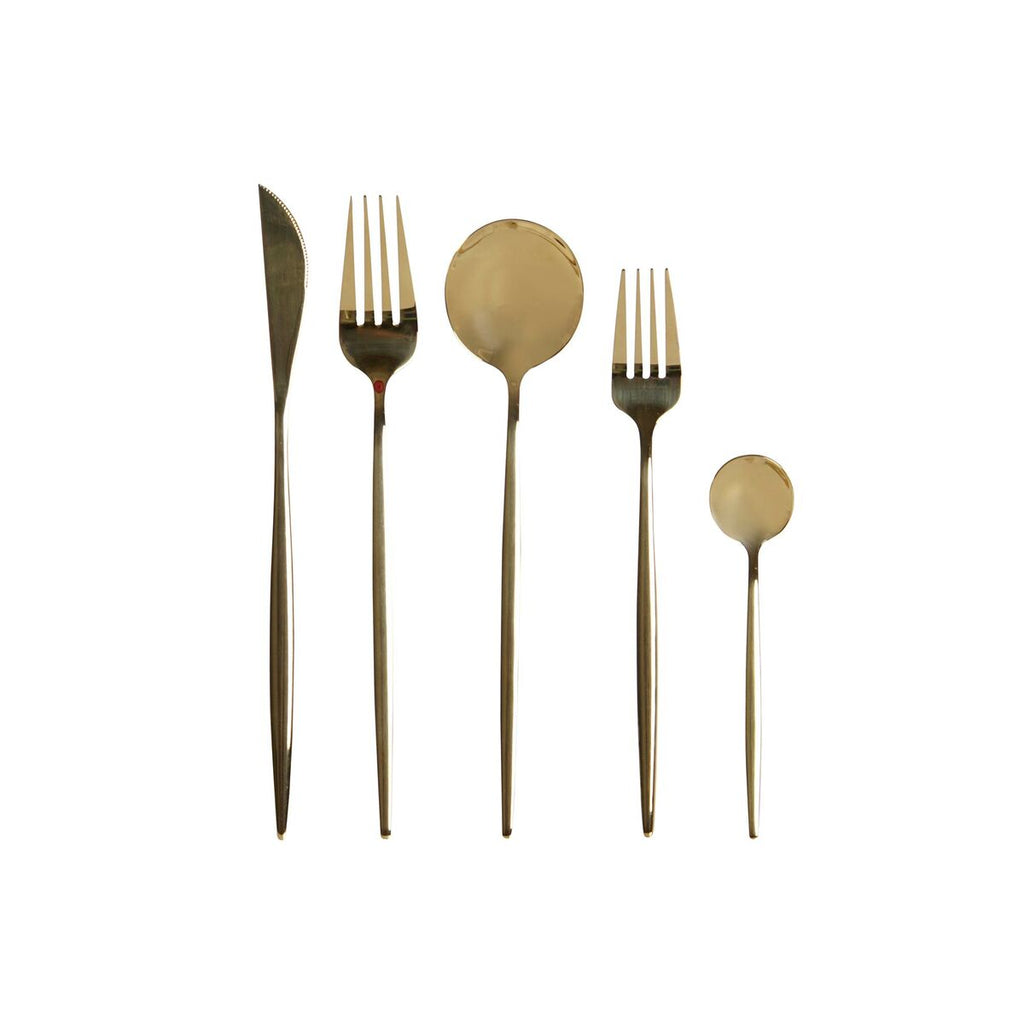 DKD Home Decor Cutlery Gold Stainless Stahl – Produktansicht 1