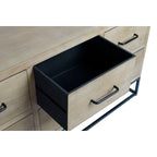 DKD Home Decor Sideboard Schwarz Natural Metall MDF Holz – Produktansicht 5