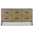 DKD Home Decor Sideboard Schwarz Natural Metall MDF Holz – Produktansicht 6