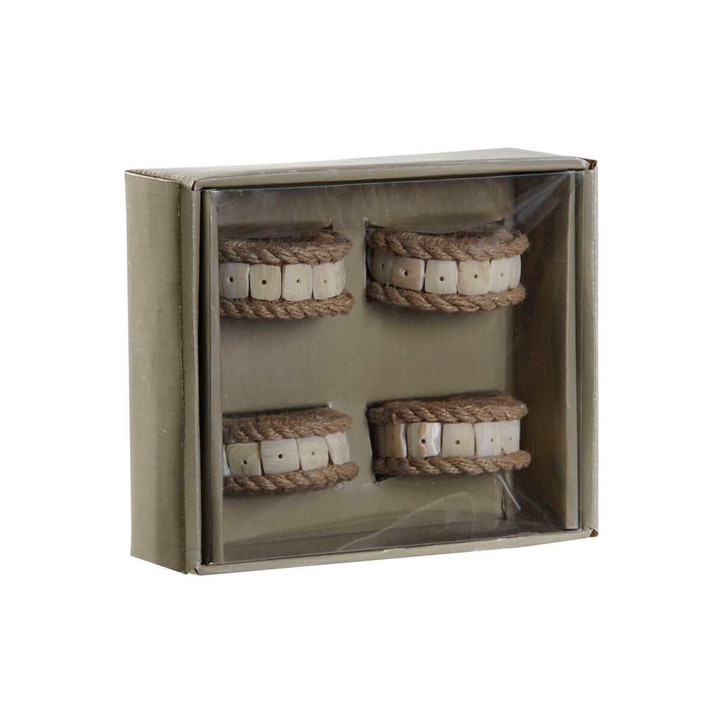 DKD Home Decor Serviettenring Natural Jute Kunstharz Aluminium – Produktansicht 4