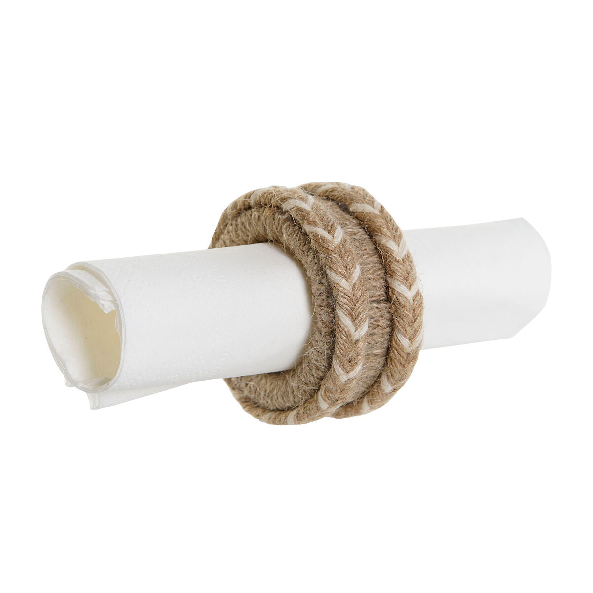 DKD Home Decor Serviettenring Natural Jute Mango Holz – Produktansicht 2