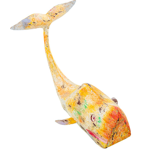 Alexandra House Living Dekofigur Gelb Whale Eisen – Produktbild 1