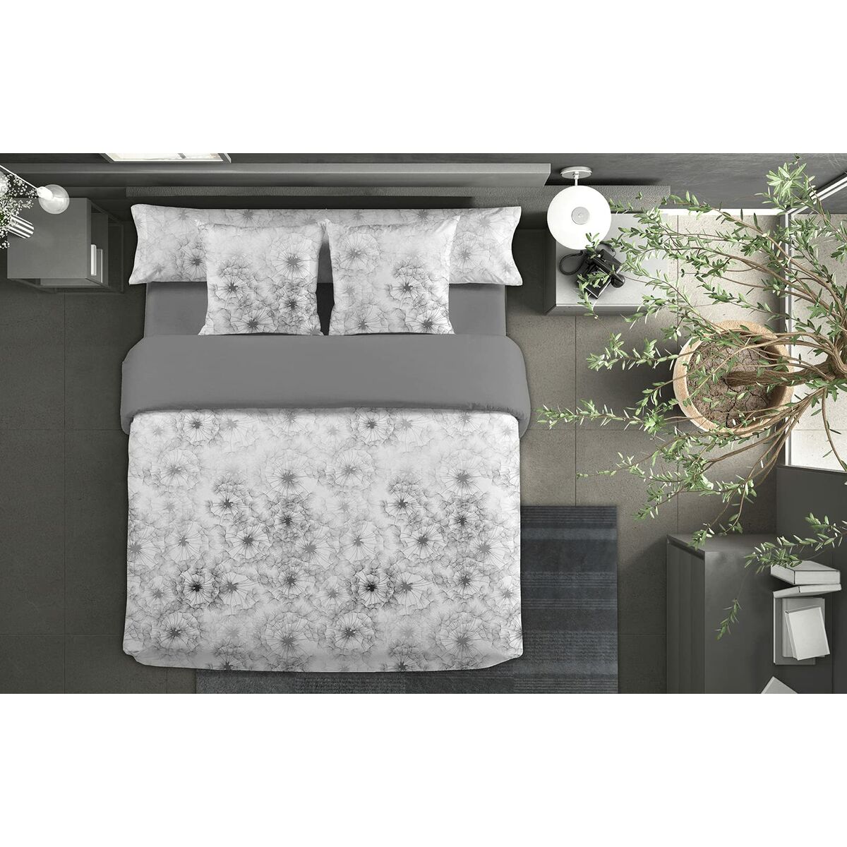 Pierre Cardin Duvet Abdeckung set JEWEL Grau Double – Produktansicht 3