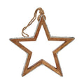 Krist+ Weihnachtskugel Silber Holz Glitter Star Shape – Produktansicht 1
