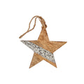 Krist+ Weihnachtskugel Silber Holz Star – Produktansicht 1