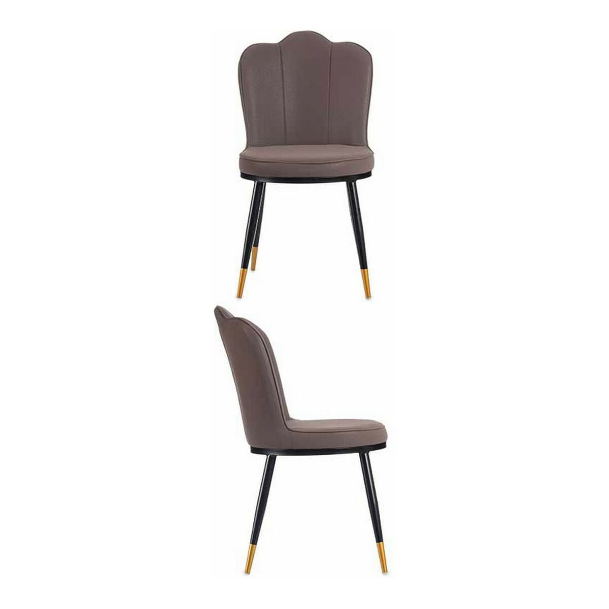 Gift Decor Armchair Schwarz Lila Gold Shell – Produktansicht 2
