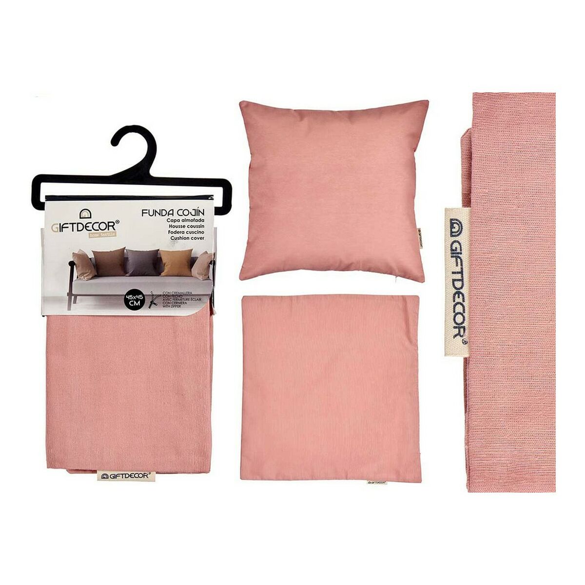 Gift Decor Kissenbezug Rosa – Produktansicht 1