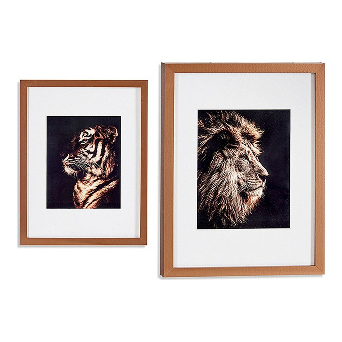 Gift Decor Bild Bronze Glas Particleboard Tiger Lion – Produktansicht 1