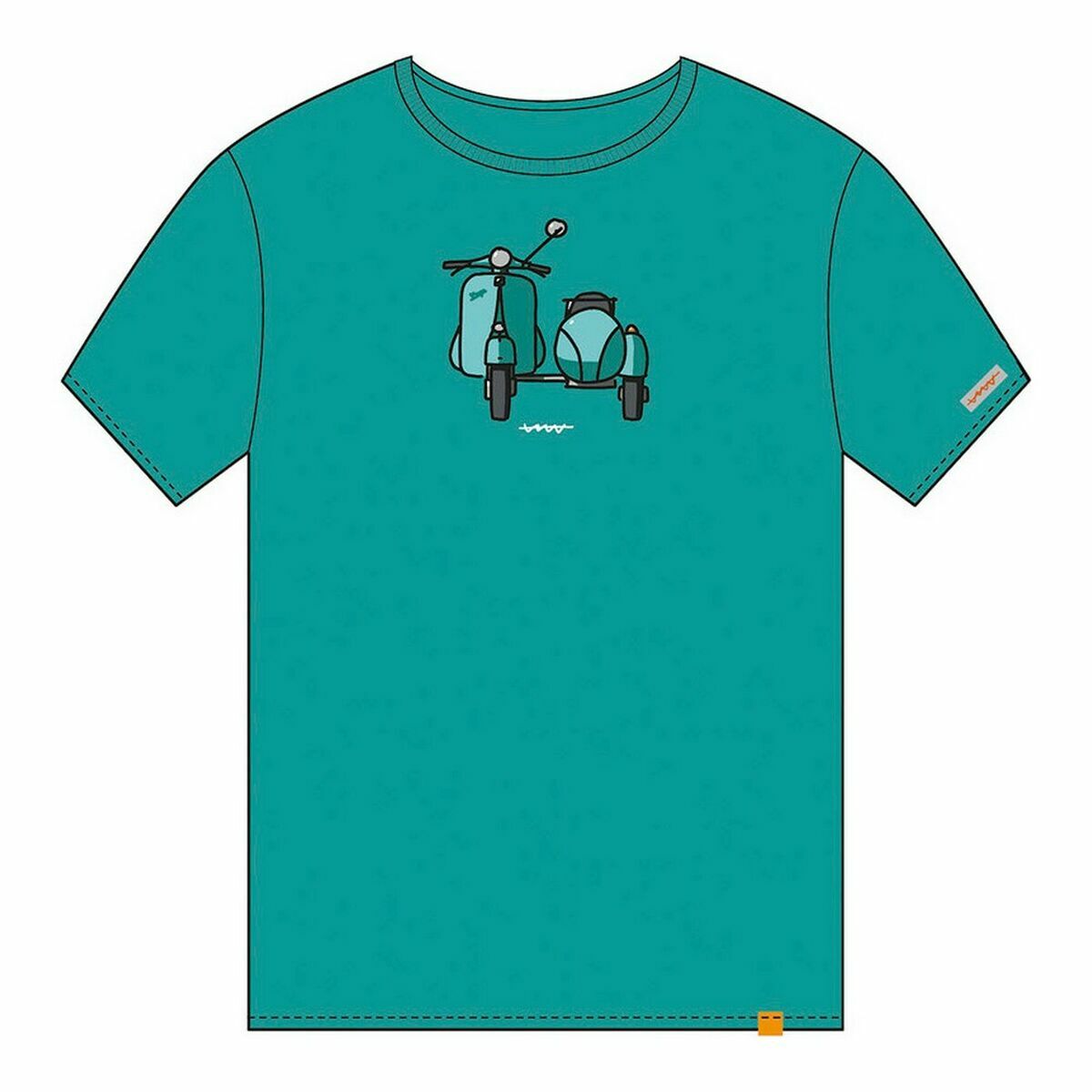 Cállate la Boca Kurzarm-T-Shirt Türkis Sidecar – Produktansicht 2