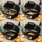 InnovaGoods Heißluftfritteuse mit Grill, Zubehör & Recipe Book Fryinn 12-in-1 6000 Schwarz – Produktansicht 4