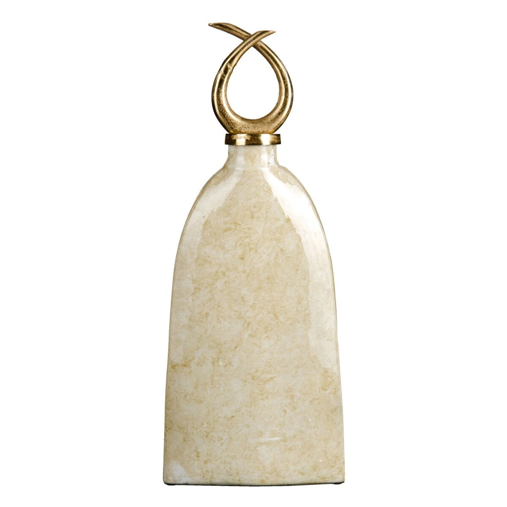 Vase Crystal Gold Metall Weiß – Produktansicht 2
