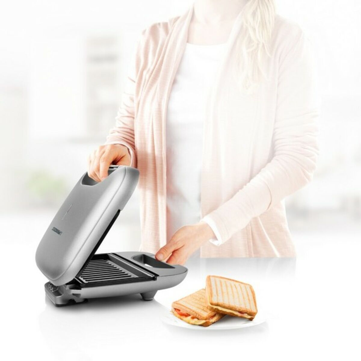 Princess Sandwich Toaster Grill 01.127003.01.001 Schwarz Silber 750 W – Produktansicht 6