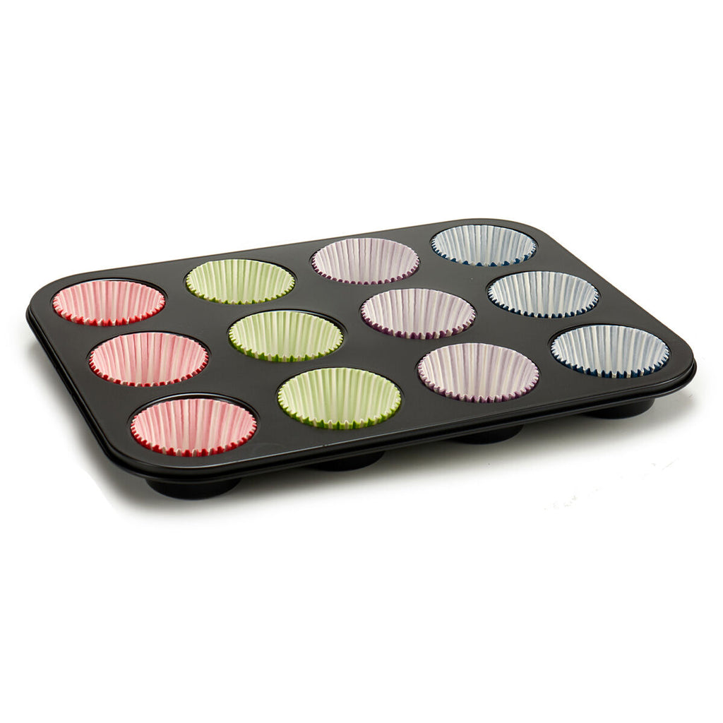 Kinvara Muffin Tablett Blau Schwarz Rot Grün Lila Mehrfarbig Baking Tablett – Produktansicht 2