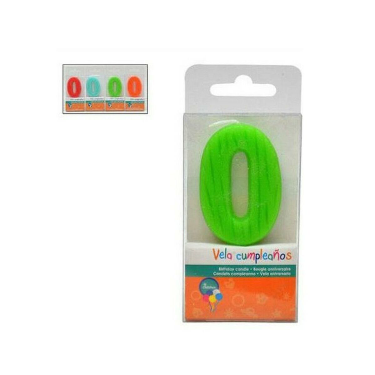 Kerze Birthday Number 0 – 1 x 8,5 x 4 cm – Produktansicht 2