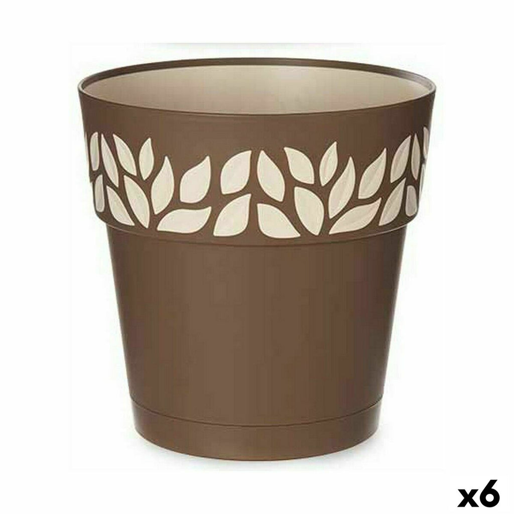 Stefanplast Self-watering flowerpot Cloe Braun Kunststoff – Produktansicht 1
