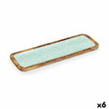 Gift Decor Centerpiece Weiß Braun Grün Polyester Kunstharz Mango Holz Leaf aus a plant – Produktansicht 1
