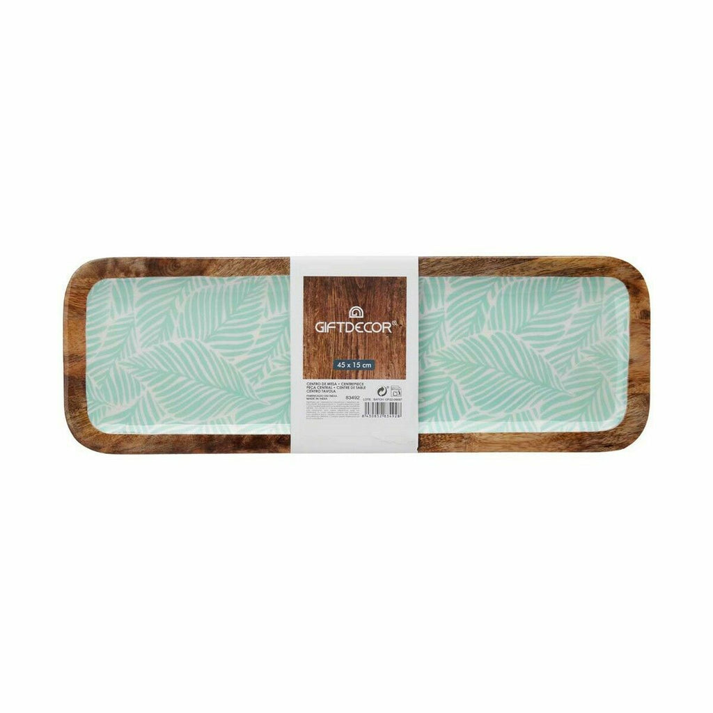 Gift Decor Centerpiece Weiß Braun Grün Polyester Kunstharz Mango Holz Leaf aus a plant – Produktansicht 3