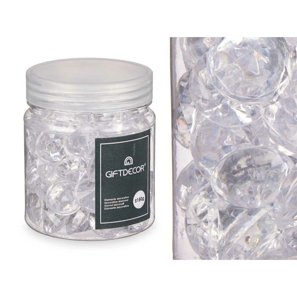 Gift Decor Dekorativ Stones Transparent 150 g Diamant – Produktansicht 3
