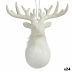 Krist+ Weihnachtskugel Weiß Kunststoff Glitter Reindeer – Produktansicht 1