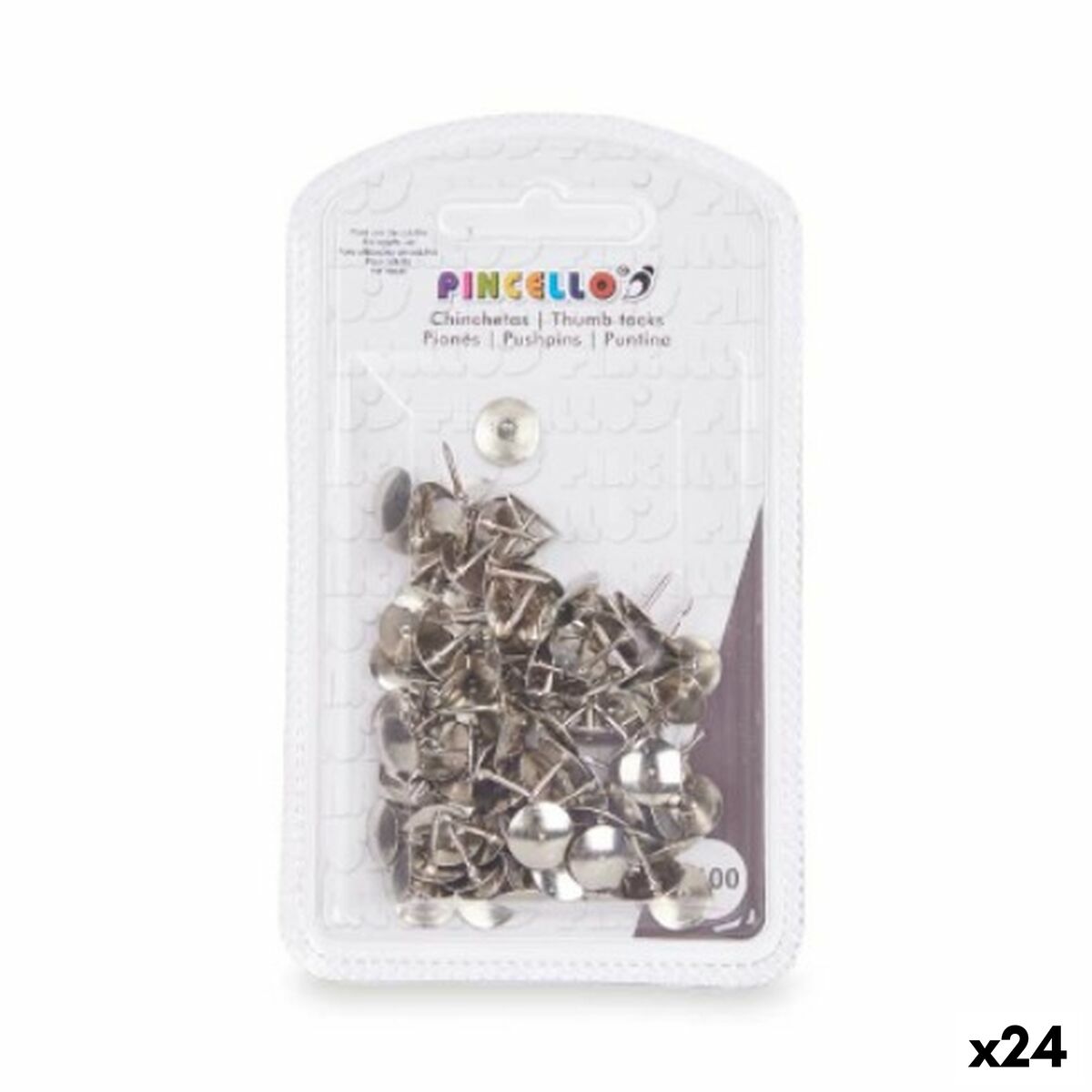 Pincello Drawing pins Silber Metall – Produktansicht 1