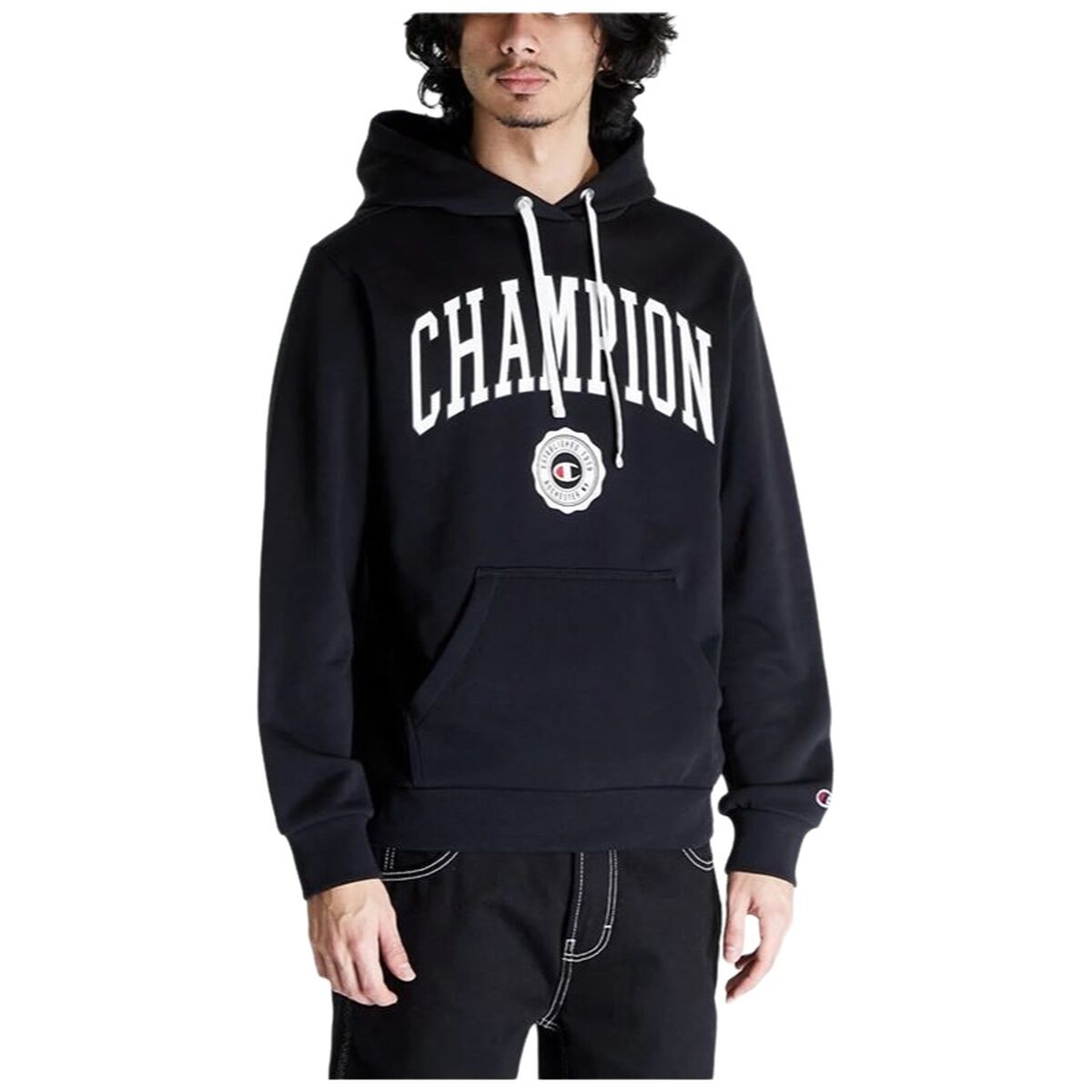 Champion Herren-Hoodie Schwarz – Produktansicht 1