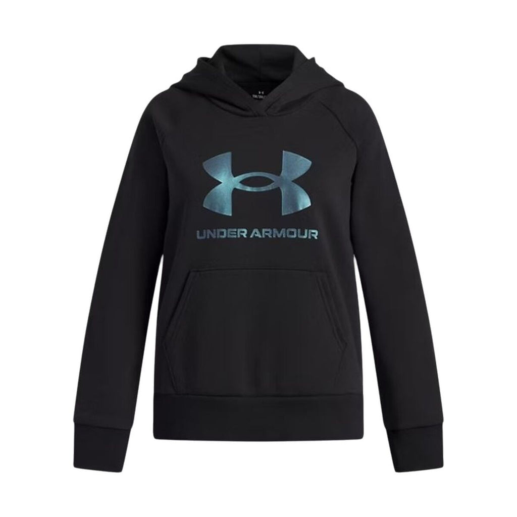 Mädchen-Hoodie Under Armour Rival Flc Schimmer Hdy Schwarz – 6 Years