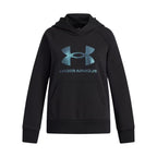Mädchen-Hoodie Under Armour Rival Flc Schimmer Hdy Schwarz – 6 Years
