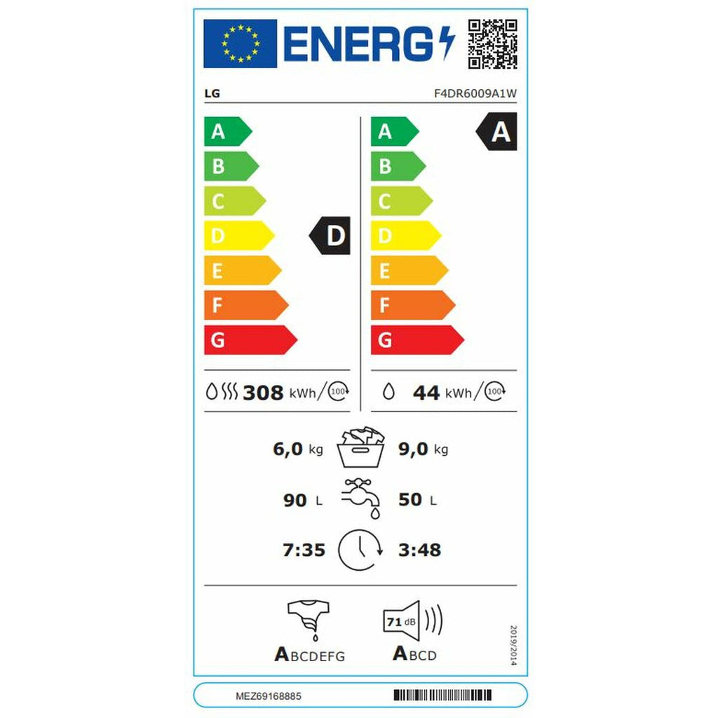 LG Waschtrockner F4DR6009A1W 1400 rpm 9 kg – Produktansicht 8