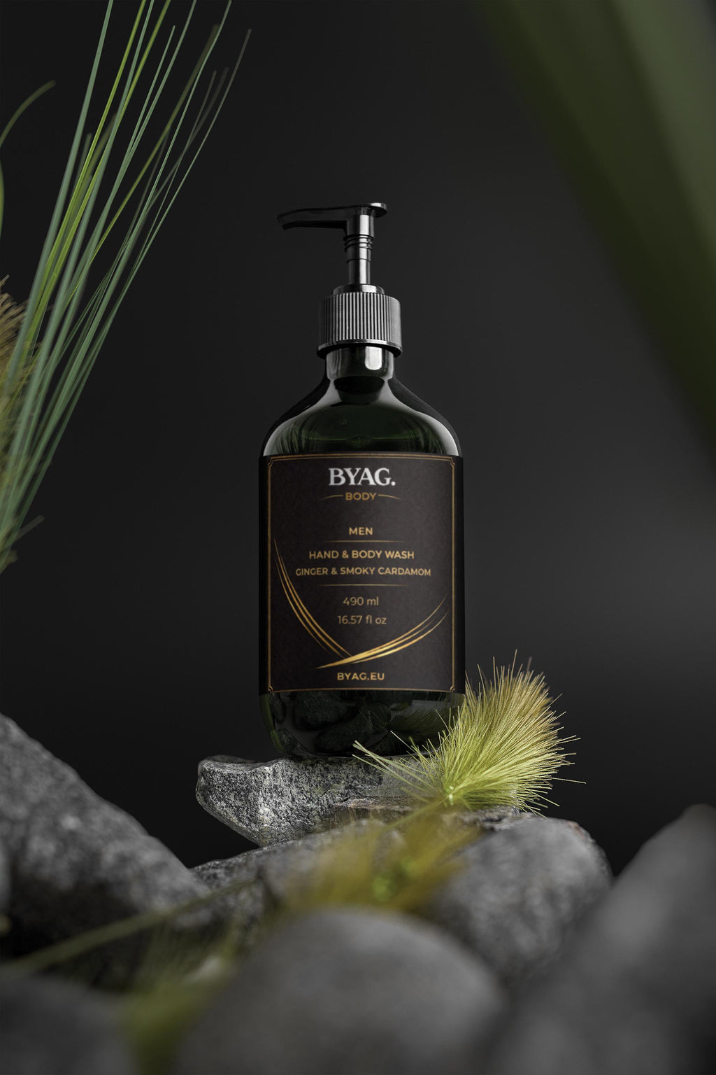 BYAG. Herren Hand- und Körperreinigung – Ginger & Smoky Cardamom – Produktansicht 4