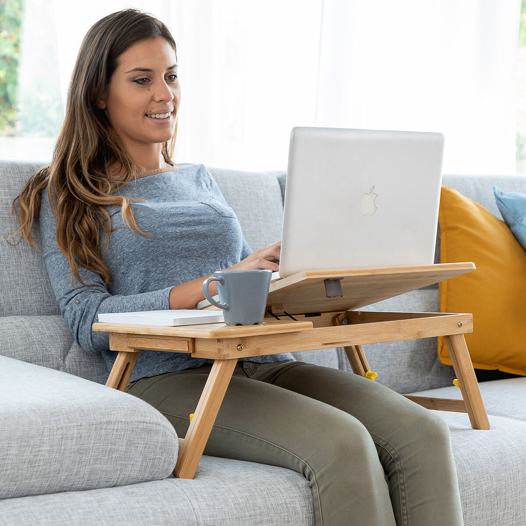 InnovaGoods Bamboo Klappbar Beistelltisch Lapwood – Ansicht 1