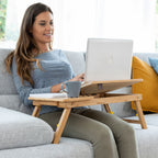 InnovaGoods Bamboo Klappbar Beistelltisch Lapwood – Ansicht 1