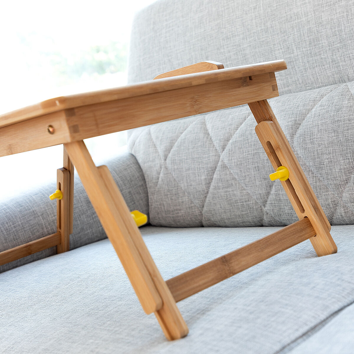 InnovaGoods Bamboo Klappbar Beistelltisch Lapwood – Ansicht 8