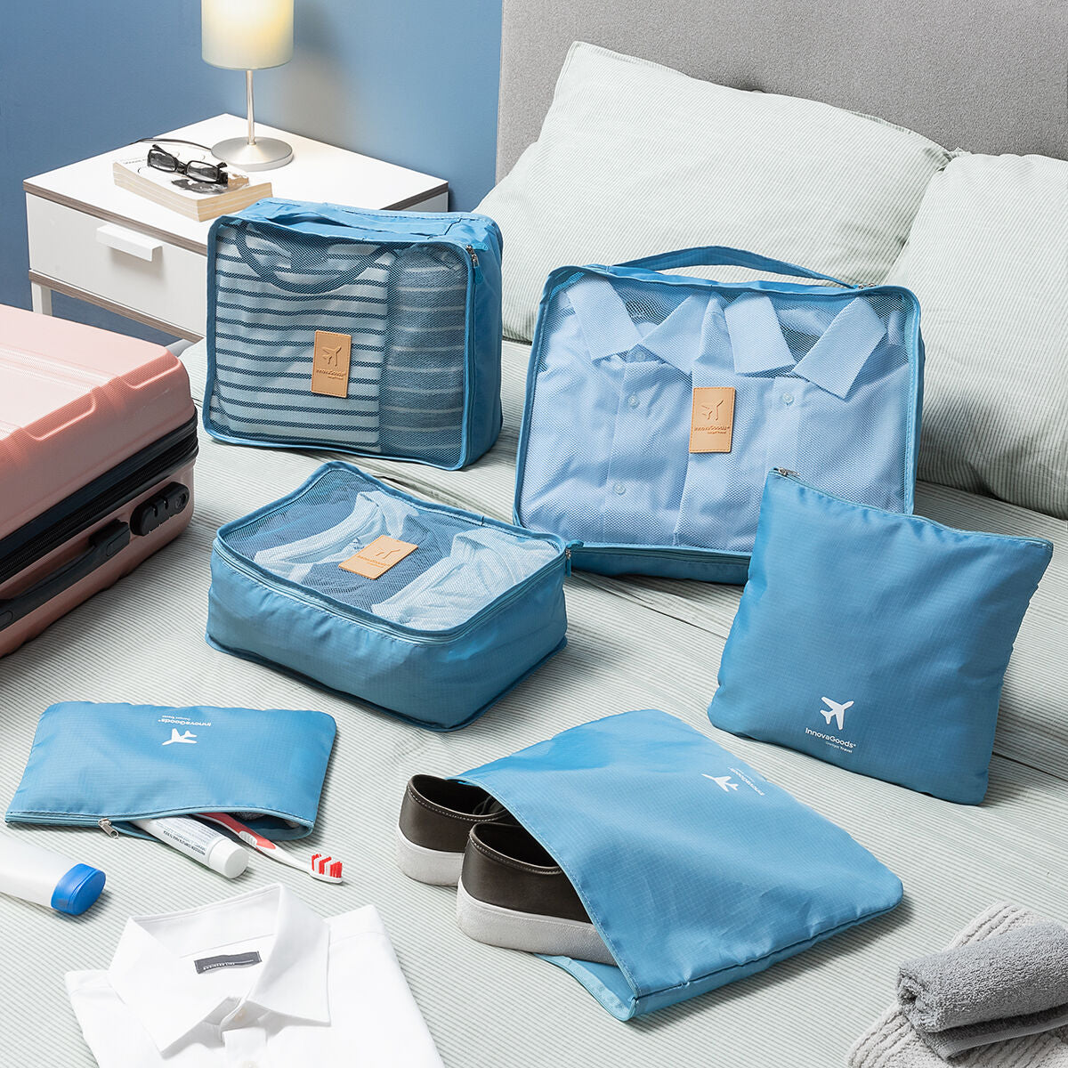 InnovaGoods Suitcase Organiser Tasche Set Luggan – Produktansicht 1