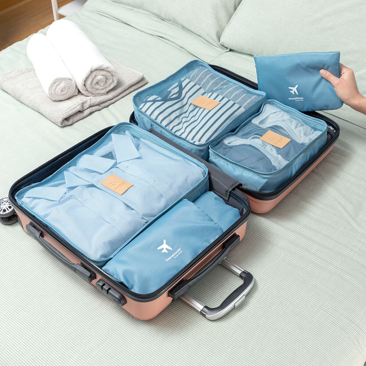 InnovaGoods Suitcase Organiser Tasche Set Luggan – Produktansicht 2