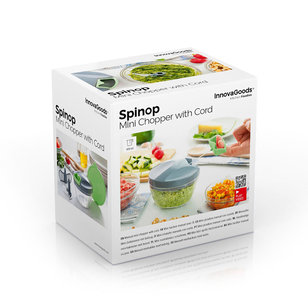 InnovaGoods Manueller Mini-Zerkleinerer mit Zugseil Spinop – Ansicht 9