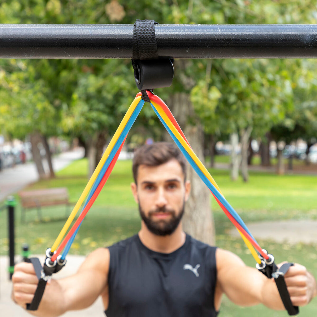 Set aus Widerstandsbänder mit Zubehör & Trainingsanleitung Rebainer InnovaGoods – Produktansicht 9