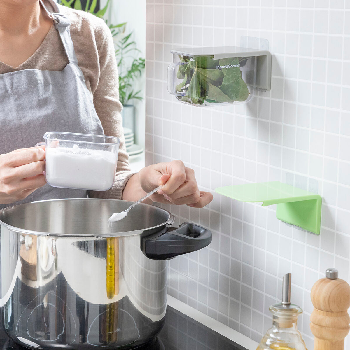 InnovaGoods Removable Adhesive Küche Containers Handstore – Produktansicht 2