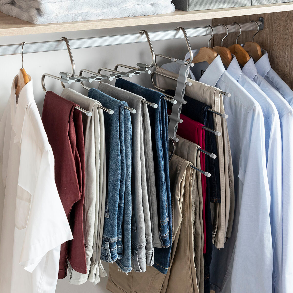 InnovaGoods 5-in-1 Multiple Trouser Hanger Havser – Produktansicht 4