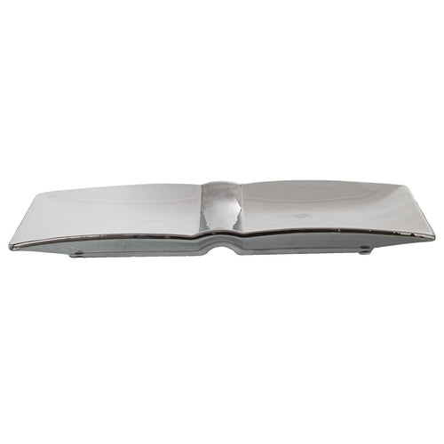 Alexandra House Living Centerpiece Weiß Silber Keramik – 31 x 14 x 3 cm – Produktbild 1