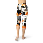 All Over Print Cats Women's Capri Leggings - BYAG.Women's LeggingsMaroon SootyBYAG.XSAll Over Print Cats Women's Capri Leggings - product image 3XS