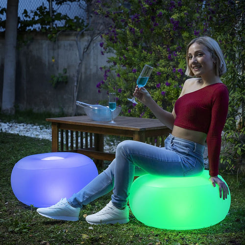 Aufblasbar Seat mit Mehrfarbig LED & Fern Steuerung Pulight InnovaGoods – Produktbild 2