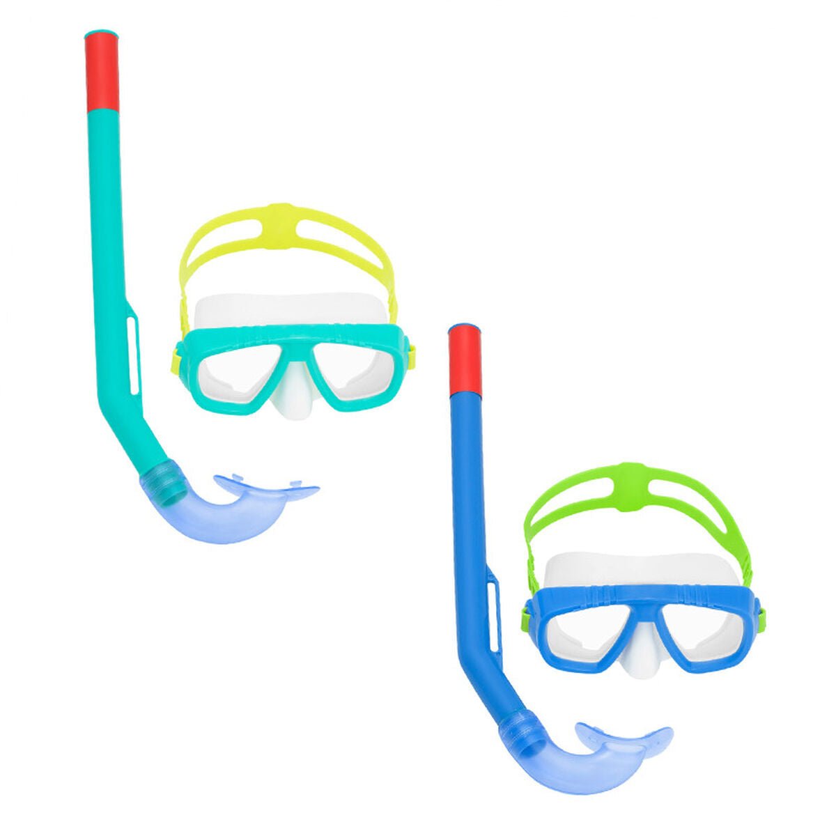 Bestway Schnorchel Goggles & Tube für Kinder Blau Türkis – Produktbild 1