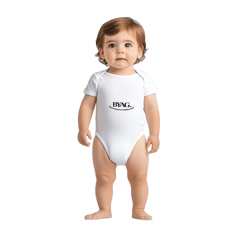BYAG. Baby Kurzarm Bodysuit – Weiß