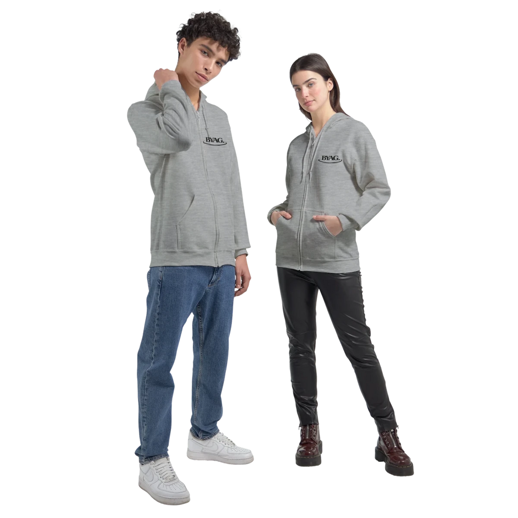 BYAG. Organic Zip Hoodie – Grey - BYAG.DEPrint MaterialBYAG.DEBYAG.DE#original_value#S
