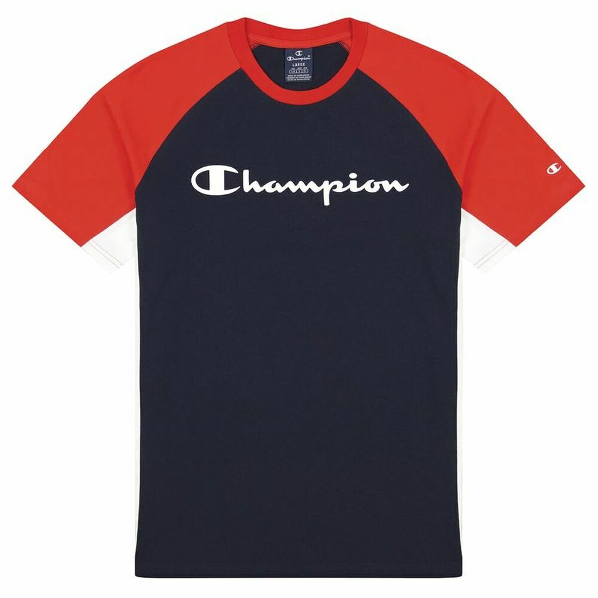 Champion Herren Kurzarm T-Shirt Block Script Blau Dunkelblau Herren - BYAG.T-ShirtChampionBYAG.S6444074Champion Herren Kurzarm T-Shirt Block Script Blau Dunkelblau Herren – XXLXXL