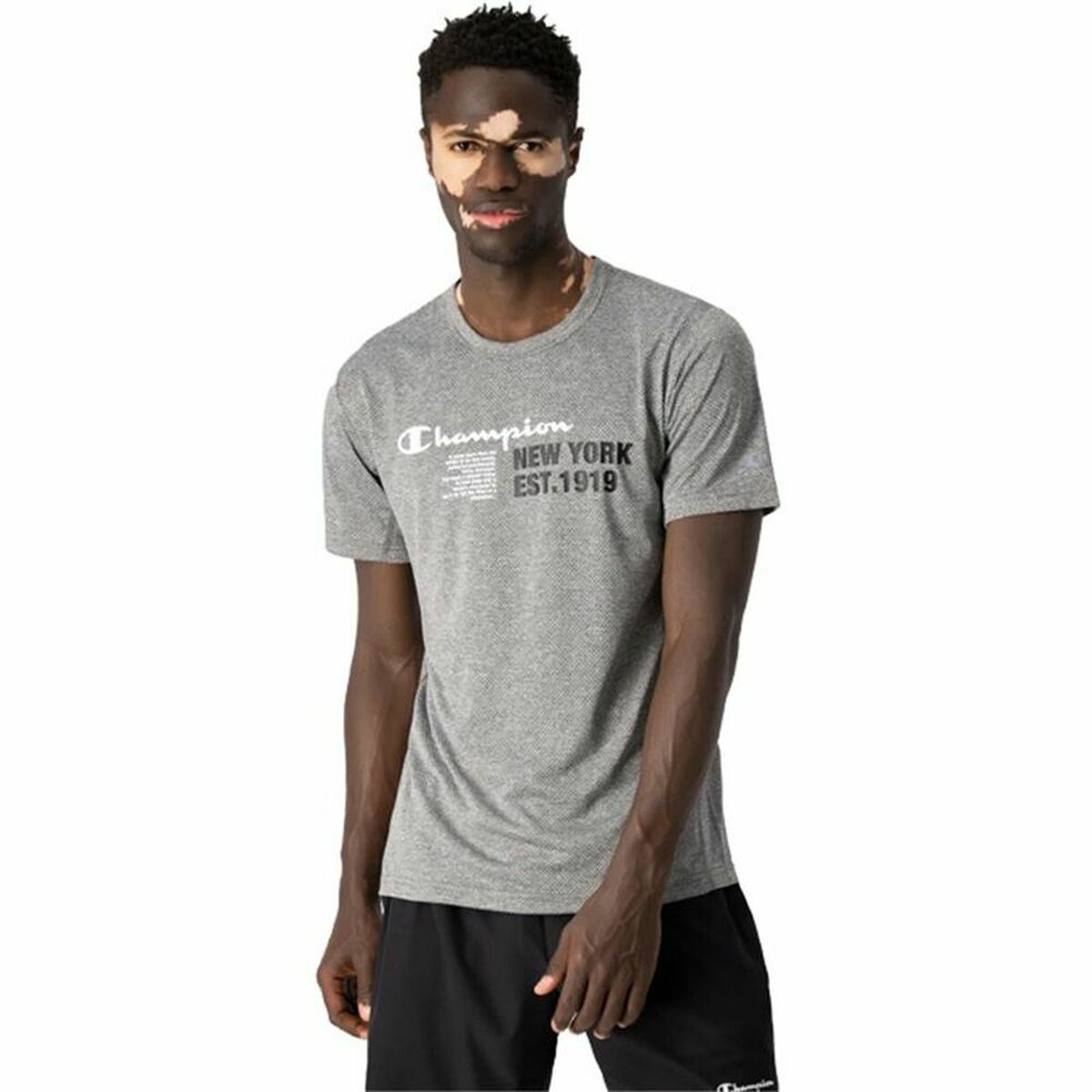 Champion Herren Kurzarm T-Shirt Rundhals Dunkelgrau - BYAG.T-ShirtChampionBYAG.S6448402Champion Herren Kurzarm T-Shirt Rundhals Dunkelgrau – XLXL