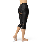 Stripes Women's Capri Leggings - Black - product image 4